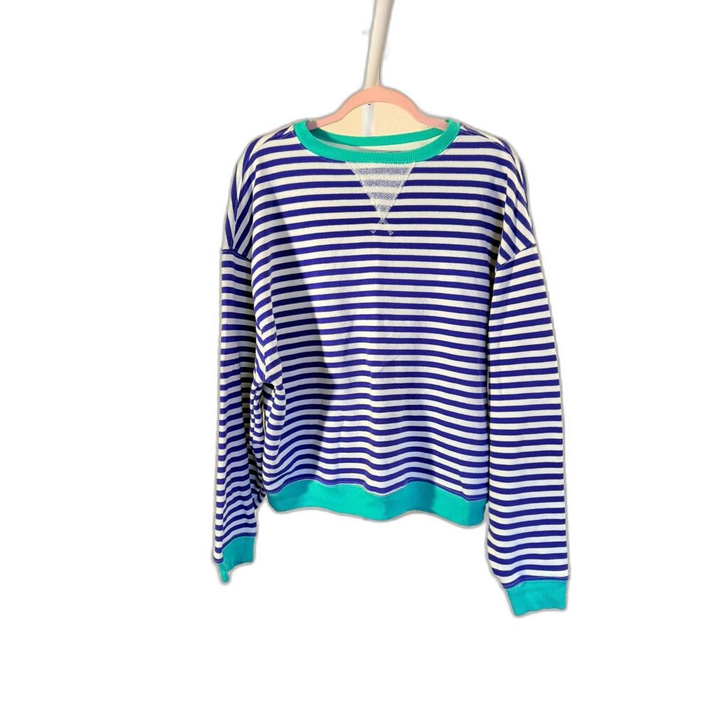 We The Free by Free People Striped Crew Neck Sweatshirt | XS